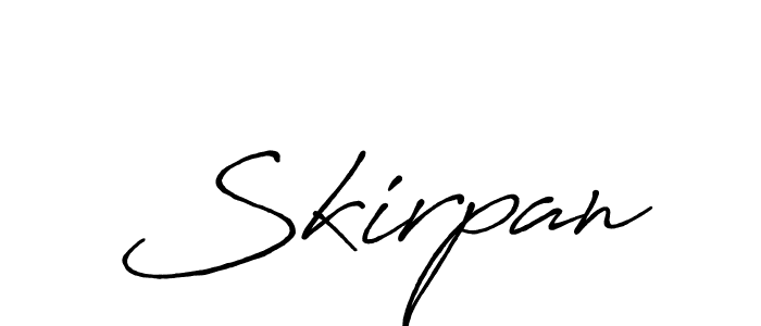 How to make Skirpan signature? Antro_Vectra_Bolder is a professional autograph style. Create handwritten signature for Skirpan name. Skirpan signature style 7 images and pictures png