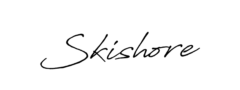 Create a beautiful signature design for name Skishore. With this signature (Antro_Vectra_Bolder) fonts, you can make a handwritten signature for free. Skishore signature style 7 images and pictures png