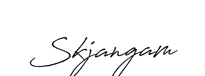 How to make Skjangam signature? Antro_Vectra_Bolder is a professional autograph style. Create handwritten signature for Skjangam name. Skjangam signature style 7 images and pictures png