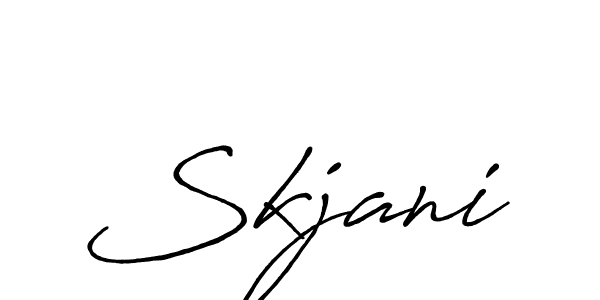 Make a beautiful signature design for name Skjani. With this signature (Antro_Vectra_Bolder) style, you can create a handwritten signature for free. Skjani signature style 7 images and pictures png