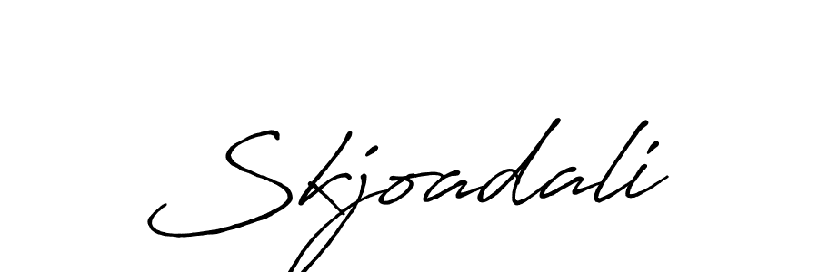 Design your own signature with our free online signature maker. With this signature software, you can create a handwritten (Antro_Vectra_Bolder) signature for name Skjoadali. Skjoadali signature style 7 images and pictures png