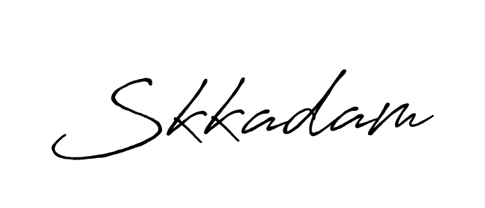 Create a beautiful signature design for name Skkadam. With this signature (Antro_Vectra_Bolder) fonts, you can make a handwritten signature for free. Skkadam signature style 7 images and pictures png