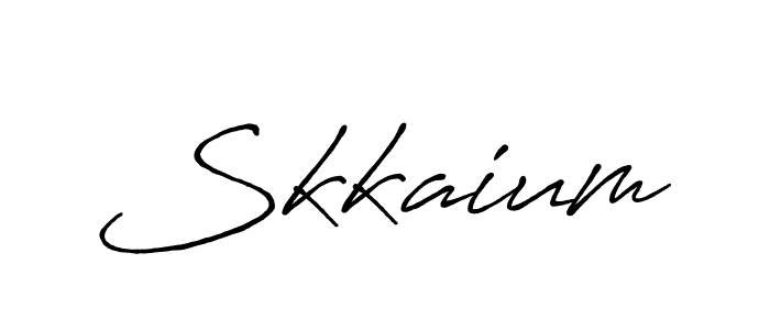 How to make Skkaium name signature. Use Antro_Vectra_Bolder style for creating short signs online. This is the latest handwritten sign. Skkaium signature style 7 images and pictures png