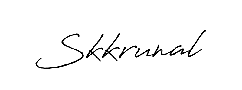 How to make Skkrunal signature? Antro_Vectra_Bolder is a professional autograph style. Create handwritten signature for Skkrunal name. Skkrunal signature style 7 images and pictures png