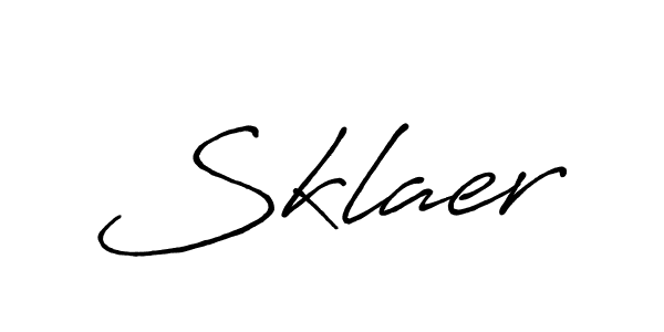 Create a beautiful signature design for name Sklaer. With this signature (Antro_Vectra_Bolder) fonts, you can make a handwritten signature for free. Sklaer signature style 7 images and pictures png