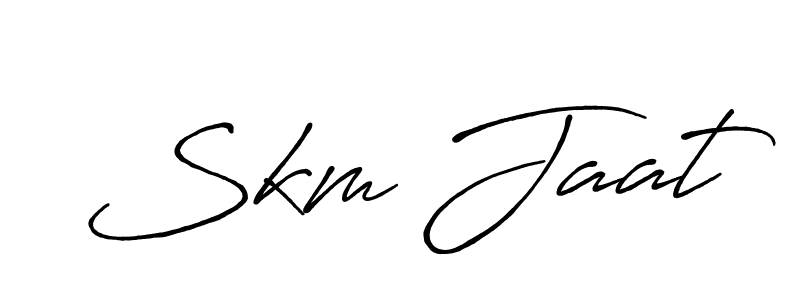 Skm Jaat stylish signature style. Best Handwritten Sign (Antro_Vectra_Bolder) for my name. Handwritten Signature Collection Ideas for my name Skm Jaat. Skm Jaat signature style 7 images and pictures png