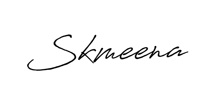 Create a beautiful signature design for name Skmeena. With this signature (Antro_Vectra_Bolder) fonts, you can make a handwritten signature for free. Skmeena signature style 7 images and pictures png