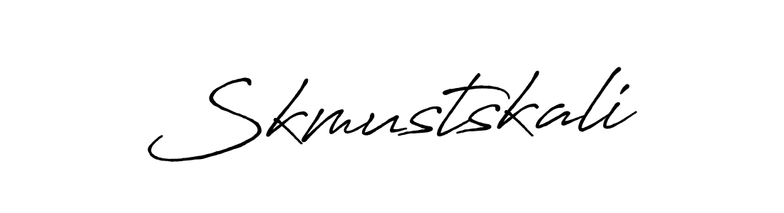 Create a beautiful signature design for name Skmustskali. With this signature (Antro_Vectra_Bolder) fonts, you can make a handwritten signature for free. Skmustskali signature style 7 images and pictures png