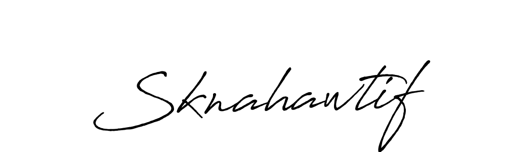 How to make Sknahawtif name signature. Use Antro_Vectra_Bolder style for creating short signs online. This is the latest handwritten sign. Sknahawtif signature style 7 images and pictures png