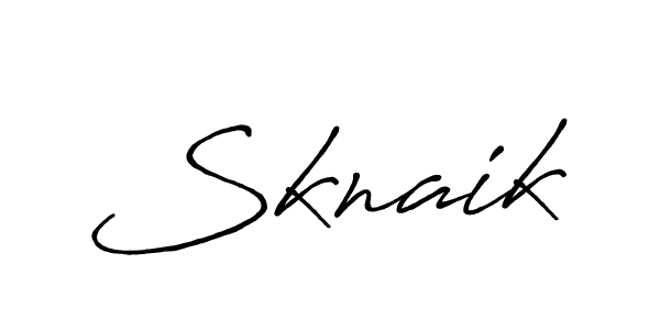 How to make Sknaik signature? Antro_Vectra_Bolder is a professional autograph style. Create handwritten signature for Sknaik name. Sknaik signature style 7 images and pictures png