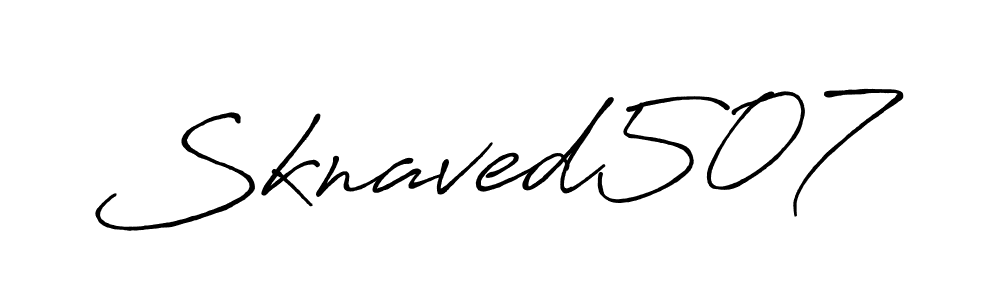 Antro_Vectra_Bolder is a professional signature style that is perfect for those who want to add a touch of class to their signature. It is also a great choice for those who want to make their signature more unique. Get Sknaved507 name to fancy signature for free. Sknaved507 signature style 7 images and pictures png