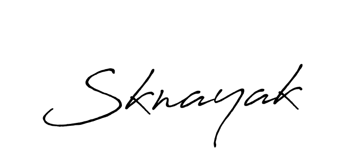 How to make Sknayak name signature. Use Antro_Vectra_Bolder style for creating short signs online. This is the latest handwritten sign. Sknayak signature style 7 images and pictures png