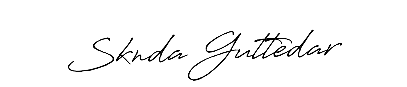 Use a signature maker to create a handwritten signature online. With this signature software, you can design (Antro_Vectra_Bolder) your own signature for name Sknda Guttedar. Sknda Guttedar signature style 7 images and pictures png