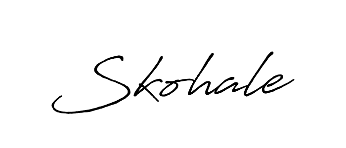 The best way (Antro_Vectra_Bolder) to make a short signature is to pick only two or three words in your name. The name Skohale include a total of six letters. For converting this name. Skohale signature style 7 images and pictures png