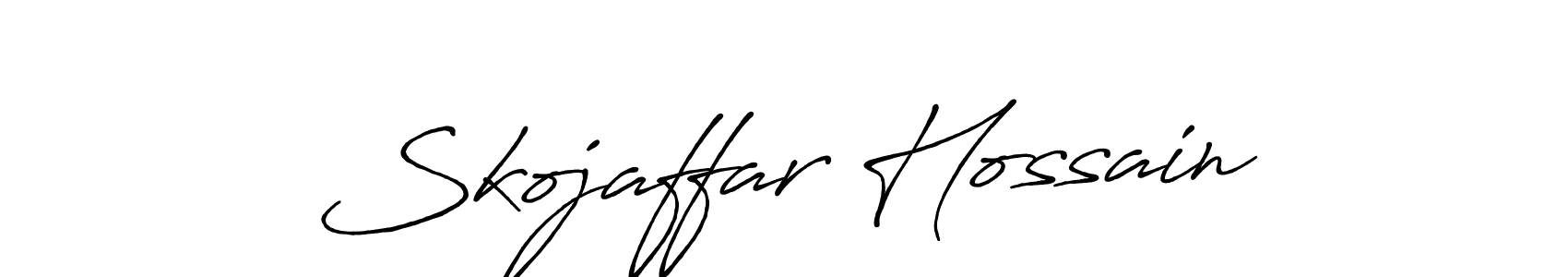 Create a beautiful signature design for name Skojaffar Hossain. With this signature (Antro_Vectra_Bolder) fonts, you can make a handwritten signature for free. Skojaffar Hossain signature style 7 images and pictures png