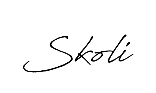 Also we have Skoli name is the best signature style. Create professional handwritten signature collection using Antro_Vectra_Bolder autograph style. Skoli signature style 7 images and pictures png