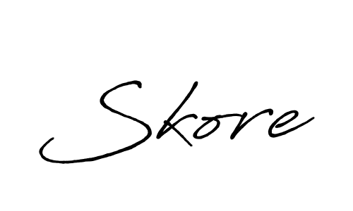 Skore stylish signature style. Best Handwritten Sign (Antro_Vectra_Bolder) for my name. Handwritten Signature Collection Ideas for my name Skore. Skore signature style 7 images and pictures png