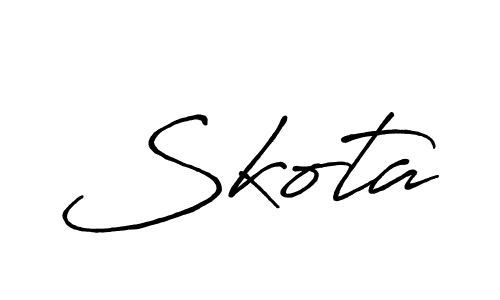 Create a beautiful signature design for name Skota. With this signature (Antro_Vectra_Bolder) fonts, you can make a handwritten signature for free. Skota signature style 7 images and pictures png