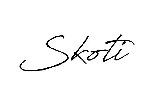 How to make Skoti signature? Antro_Vectra_Bolder is a professional autograph style. Create handwritten signature for Skoti name. Skoti signature style 7 images and pictures png