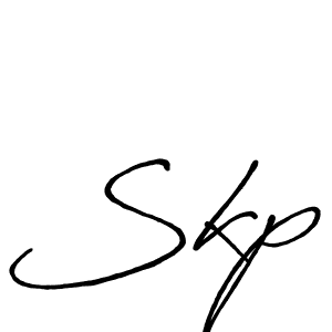 How to Draw Skp signature style? Antro_Vectra_Bolder is a latest design signature styles for name Skp. Skp signature style 7 images and pictures png