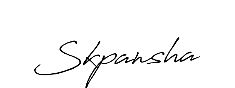 How to make Skpansha name signature. Use Antro_Vectra_Bolder style for creating short signs online. This is the latest handwritten sign. Skpansha signature style 7 images and pictures png