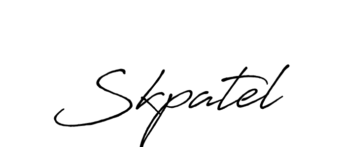 Create a beautiful signature design for name Skpatel. With this signature (Antro_Vectra_Bolder) fonts, you can make a handwritten signature for free. Skpatel signature style 7 images and pictures png