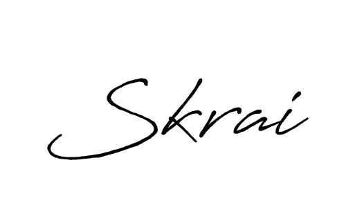Similarly Antro_Vectra_Bolder is the best handwritten signature design. Signature creator online .You can use it as an online autograph creator for name Skrai. Skrai signature style 7 images and pictures png