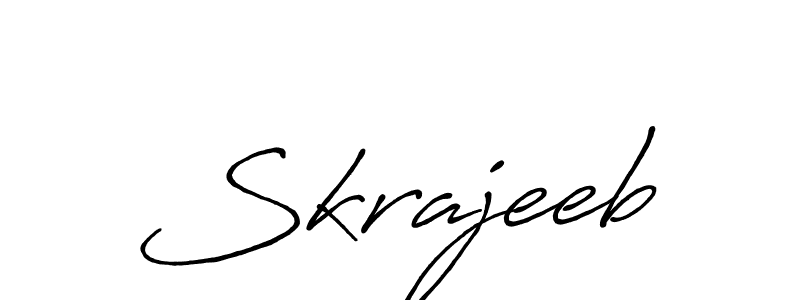 How to make Skrajeeb name signature. Use Antro_Vectra_Bolder style for creating short signs online. This is the latest handwritten sign. Skrajeeb signature style 7 images and pictures png