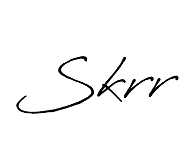 Create a beautiful signature design for name Skrr. With this signature (Antro_Vectra_Bolder) fonts, you can make a handwritten signature for free. Skrr signature style 7 images and pictures png