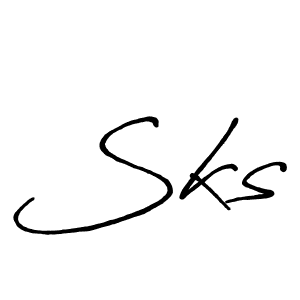 Sks stylish signature style. Best Handwritten Sign (Antro_Vectra_Bolder) for my name. Handwritten Signature Collection Ideas for my name Sks. Sks signature style 7 images and pictures png