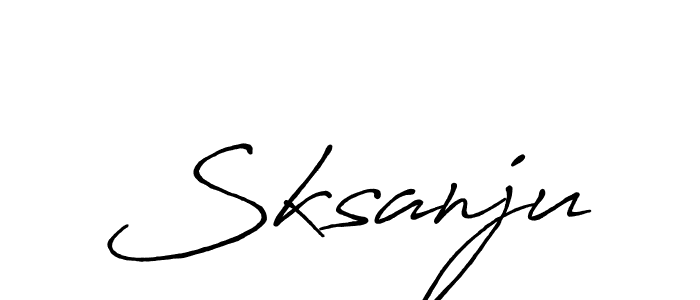 Use a signature maker to create a handwritten signature online. With this signature software, you can design (Antro_Vectra_Bolder) your own signature for name Sksanju. Sksanju signature style 7 images and pictures png