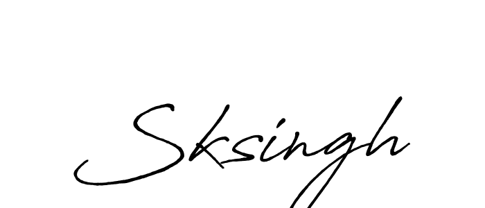 How to make Sksingh signature? Antro_Vectra_Bolder is a professional autograph style. Create handwritten signature for Sksingh name. Sksingh signature style 7 images and pictures png