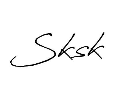 Also we have Sksk name is the best signature style. Create professional handwritten signature collection using Antro_Vectra_Bolder autograph style. Sksk signature style 7 images and pictures png