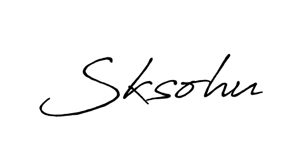 Use a signature maker to create a handwritten signature online. With this signature software, you can design (Antro_Vectra_Bolder) your own signature for name Sksohu. Sksohu signature style 7 images and pictures png