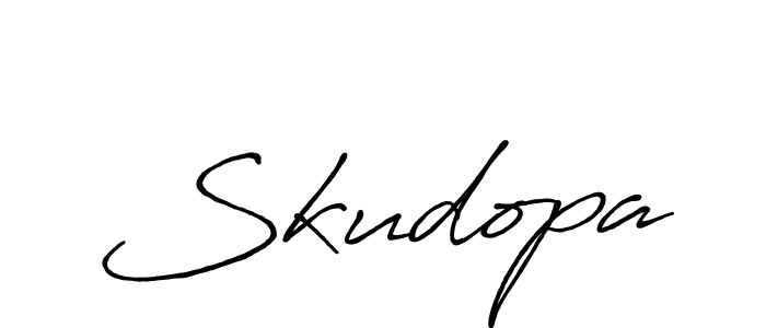 Create a beautiful signature design for name Skudopa. With this signature (Antro_Vectra_Bolder) fonts, you can make a handwritten signature for free. Skudopa signature style 7 images and pictures png