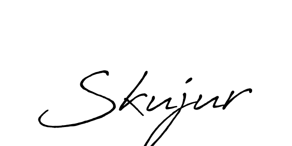 Skujur stylish signature style. Best Handwritten Sign (Antro_Vectra_Bolder) for my name. Handwritten Signature Collection Ideas for my name Skujur. Skujur signature style 7 images and pictures png