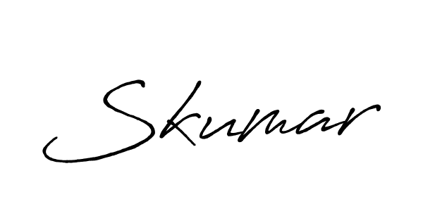 How to make Skumar signature? Antro_Vectra_Bolder is a professional autograph style. Create handwritten signature for Skumar name. Skumar signature style 7 images and pictures png