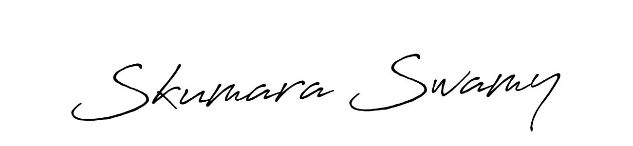 if you are searching for the best signature style for your name Skumara Swamy. so please give up your signature search. here we have designed multiple signature styles  using Antro_Vectra_Bolder. Skumara Swamy signature style 7 images and pictures png