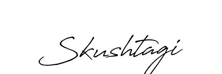 Once you've used our free online signature maker to create your best signature Antro_Vectra_Bolder style, it's time to enjoy all of the benefits that Skushtagi name signing documents. Skushtagi signature style 7 images and pictures png