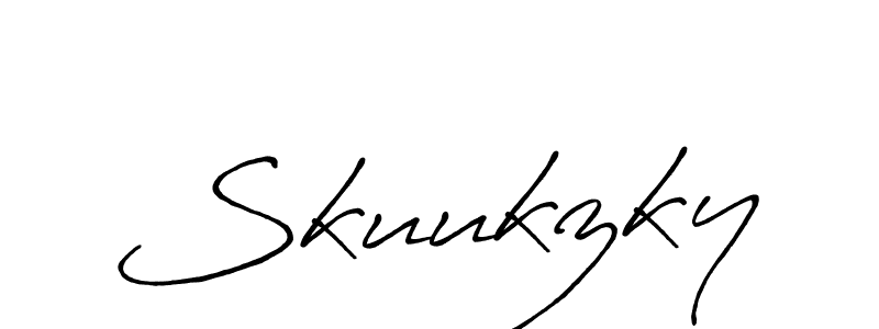 You should practise on your own different ways (Antro_Vectra_Bolder) to write your name (Skuukzky) in signature. don't let someone else do it for you. Skuukzky signature style 7 images and pictures png