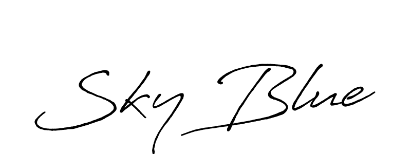 How to make Sky Blue name signature. Use Antro_Vectra_Bolder style for creating short signs online. This is the latest handwritten sign. Sky Blue signature style 7 images and pictures png