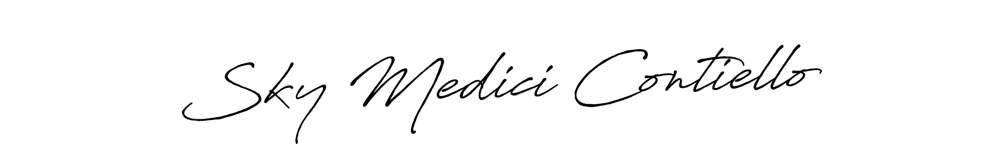 Use a signature maker to create a handwritten signature online. With this signature software, you can design (Antro_Vectra_Bolder) your own signature for name Sky Medici Contiello. Sky Medici Contiello signature style 7 images and pictures png