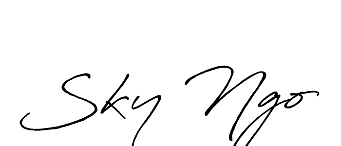 You should practise on your own different ways (Antro_Vectra_Bolder) to write your name (Sky Ngo) in signature. don't let someone else do it for you. Sky Ngo signature style 7 images and pictures png