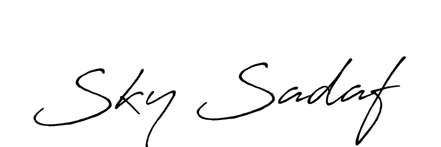 Create a beautiful signature design for name Sky Sadaf. With this signature (Antro_Vectra_Bolder) fonts, you can make a handwritten signature for free. Sky Sadaf signature style 7 images and pictures png