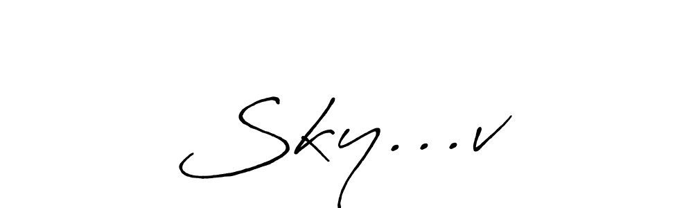 Once you've used our free online signature maker to create your best signature Antro_Vectra_Bolder style, it's time to enjoy all of the benefits that Sky...v✓ name signing documents. Sky...v✓ signature style 7 images and pictures png