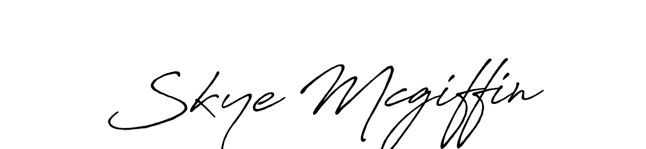 How to make Skye Mcgiffin name signature. Use Antro_Vectra_Bolder style for creating short signs online. This is the latest handwritten sign. Skye Mcgiffin signature style 7 images and pictures png