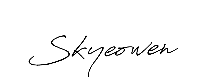 How to make Skyeowen signature? Antro_Vectra_Bolder is a professional autograph style. Create handwritten signature for Skyeowen name. Skyeowen signature style 7 images and pictures png