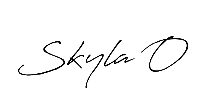 How to make Skyla O signature? Antro_Vectra_Bolder is a professional autograph style. Create handwritten signature for Skyla O name. Skyla O signature style 7 images and pictures png