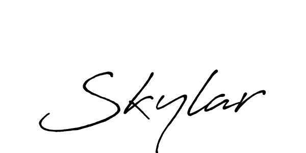 Skylar stylish signature style. Best Handwritten Sign (Antro_Vectra_Bolder) for my name. Handwritten Signature Collection Ideas for my name Skylar. Skylar signature style 7 images and pictures png