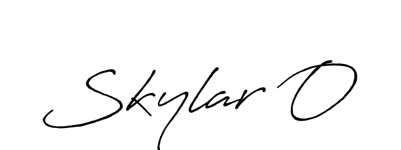 Skylar O stylish signature style. Best Handwritten Sign (Antro_Vectra_Bolder) for my name. Handwritten Signature Collection Ideas for my name Skylar O. Skylar O signature style 7 images and pictures png